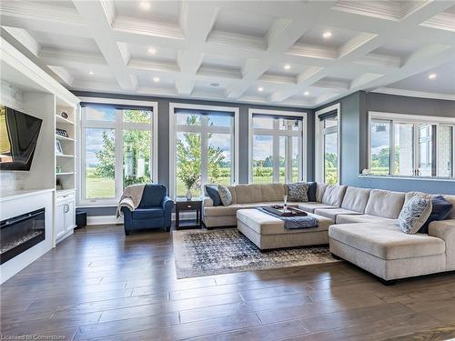 63 Poplar Street, Ancaster, ON - Indoor Photo Showing Living Room With Fireplace