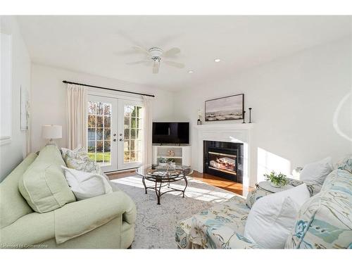 81 Ontario Street, Georgetown, ON - Indoor Photo Showing Living Room With Fireplace