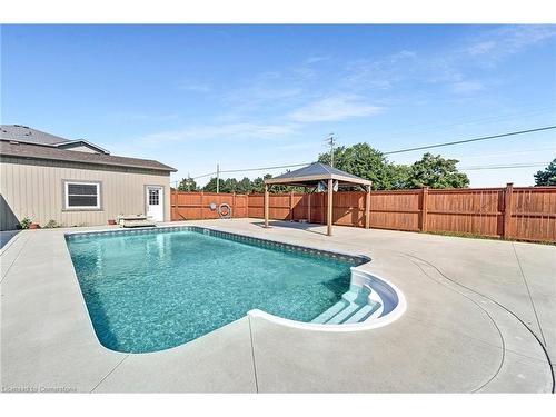 301 Christina Avenue, Hamilton, ON - Outdoor With In Ground Pool With Backyard