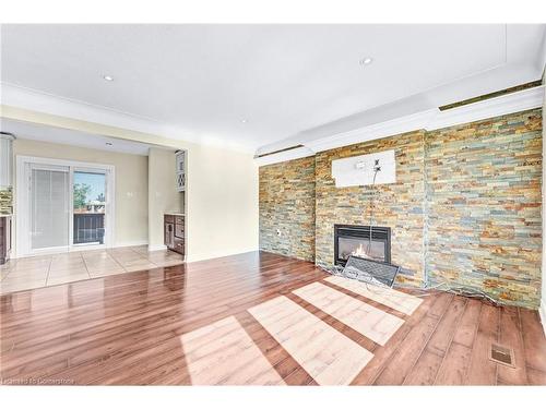 301 Christina Avenue, Hamilton, ON - Indoor Photo Showing Living Room With Fireplace