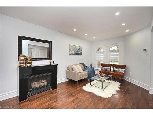 3845 Althorpe Circle, Mississauga, ON - Indoor Photo Showing Living Room With Fireplace