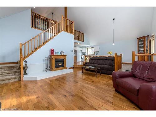 4264 Lakeview Drive, Ramara, ON - Indoor Photo Showing Living Room With Fireplace