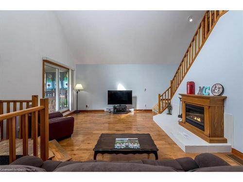 4264 Lakeview Drive, Ramara, ON - Indoor Photo Showing Living Room With Fireplace