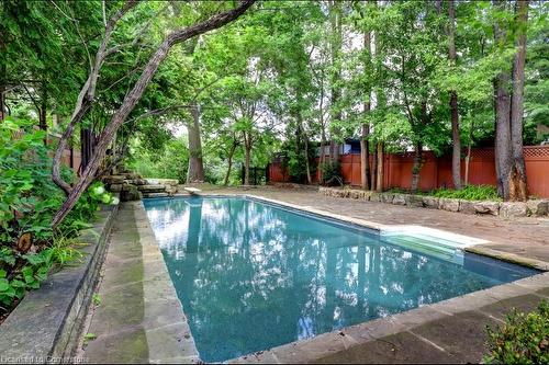 100 Old Mill Road, Toronto, ON - Outdoor With In Ground Pool