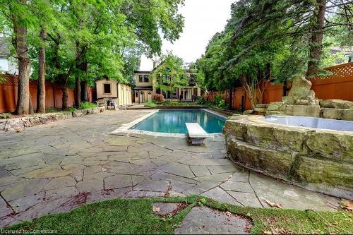 100 Old Mill Road, Toronto, ON - Outdoor With In Ground Pool With Backyard