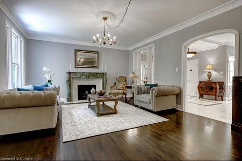 100 Old Mill Road, Toronto, ON - Indoor Photo Showing Living Room With Fireplace