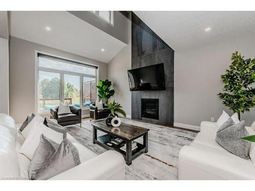 71 Hopewell Crossing Drive, Breslau, ON - Indoor Photo Showing Living Room With Fireplace