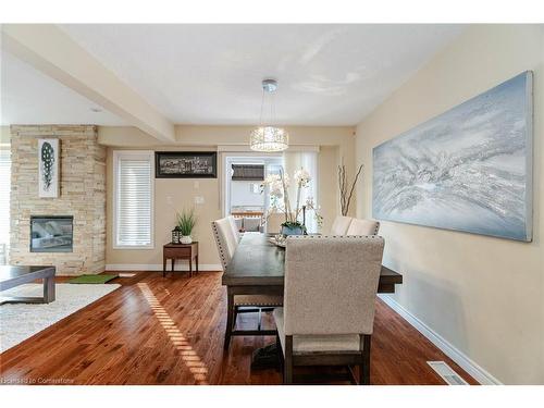 72 Broadoaks Drive, Cambridge, ON - Indoor Photo Showing Dining Room With Fireplace