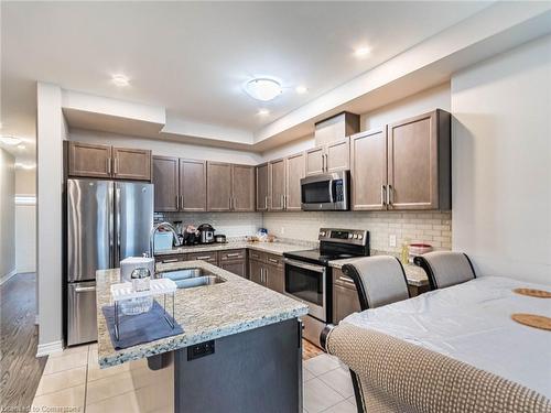 61 Sonoma Valley Crescent, Hamilton, ON - Indoor Photo Showing Kitchen With Stainless Steel Kitchen With Double Sink With Upgraded Kitchen