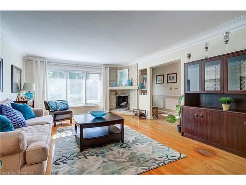 597 Vanderburgh Drive, Burlington, ON - Indoor Photo Showing Living Room With Fireplace