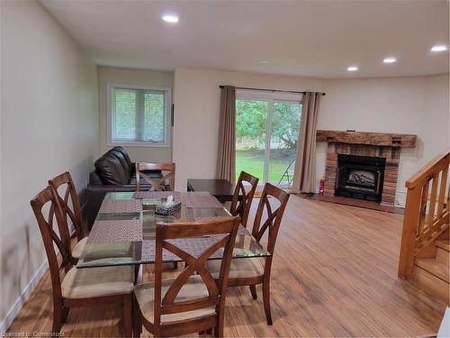 553 Oxbow Crescent, Collingwood, ON - Indoor Photo Showing Dining Room With Fireplace