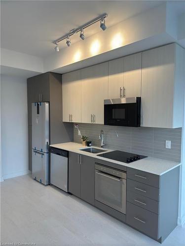 619-415 Main St Street W, Hamilton, ON - Indoor Photo Showing Kitchen With Double Sink