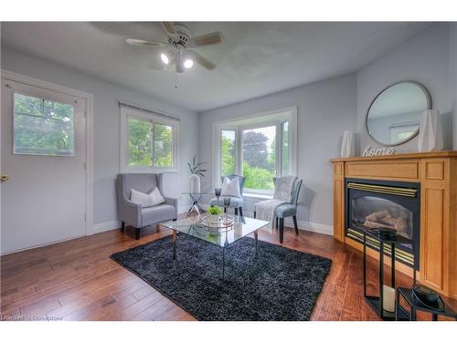 48 Westmount Road S, Waterloo, ON - Indoor Photo Showing Living Room With Fireplace