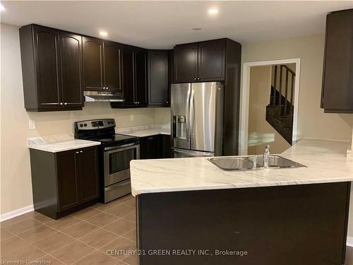 258 Gleave Terrace, Milton, ON - Indoor Photo Showing Kitchen With Stainless Steel Kitchen With Double Sink