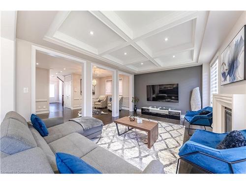 8 Macbean Crescent Crescent, Waterdown, ON - Indoor Photo Showing Living Room With Fireplace