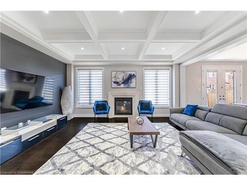 8 Macbean Crescent Crescent, Waterdown, ON - Indoor Photo Showing Living Room With Fireplace