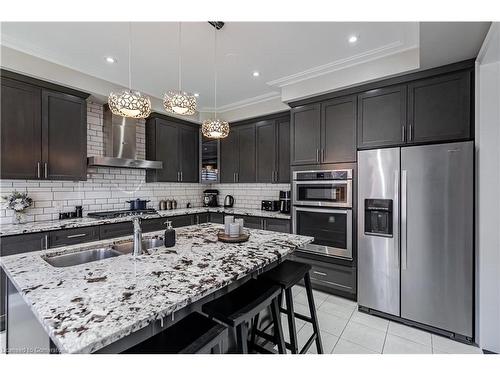 8 Macbean Crescent Crescent, Waterdown, ON - Indoor Photo Showing Kitchen With Double Sink With Upgraded Kitchen