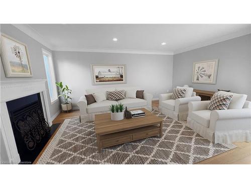 70 Tallman Street, Stoney Creek, ON - Indoor Photo Showing Living Room With Fireplace