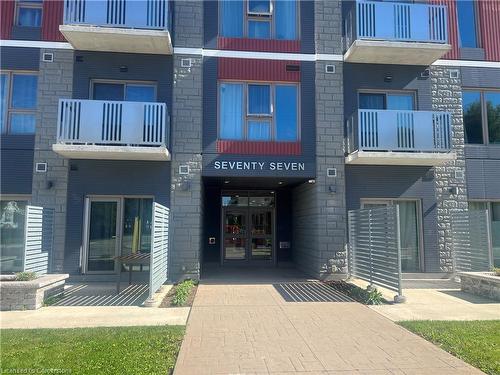 422-77 Leland Street, Hamilton, ON - Outdoor With Balcony With Facade