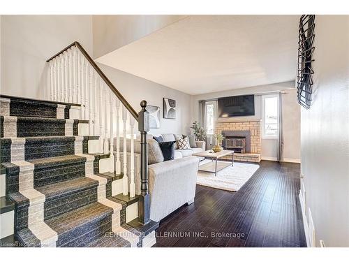 15 Rosebud Avenue, Brampton, ON - Indoor Photo Showing Living Room With Fireplace