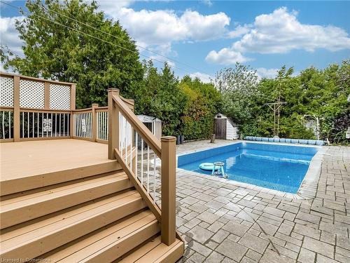 47 Alderney Avenue, Hamilton, ON - Outdoor With In Ground Pool With Deck Patio Veranda