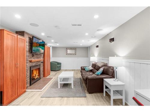 392 East 43Rd Street, Hamilton, ON - Indoor Photo Showing Other Room With Fireplace