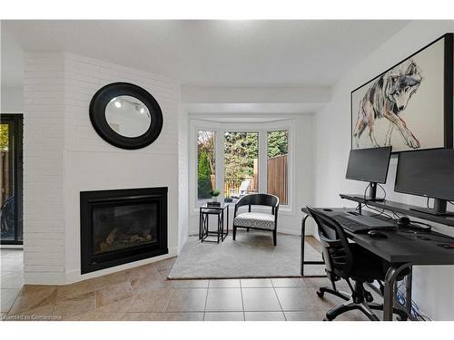 128 Edgewater Drive, Stoney Creek, ON - Indoor With Fireplace