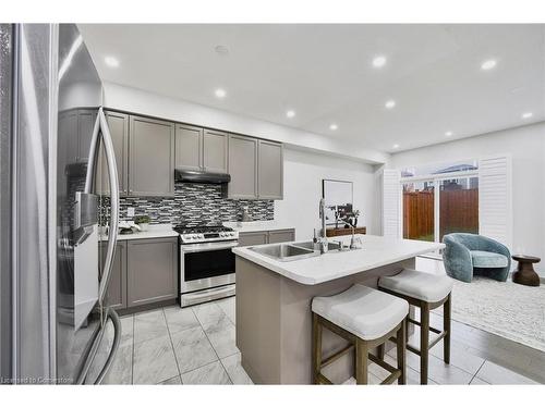 42 Curtis Street, Breslau, ON - Indoor Photo Showing Kitchen With Stainless Steel Kitchen With Double Sink With Upgraded Kitchen