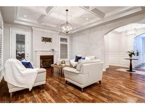 51 Copes Lane, Hamilton, ON - Indoor Photo Showing Living Room With Fireplace