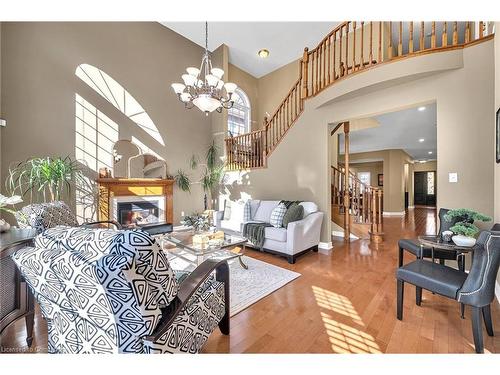 4272 Clubview Drive, Burlington, ON - Indoor Photo Showing Living Room With Fireplace