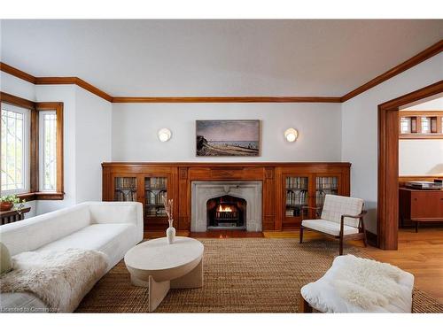 28 Eleventh Street West Street, Toronto, ON - Indoor Photo Showing Living Room With Fireplace