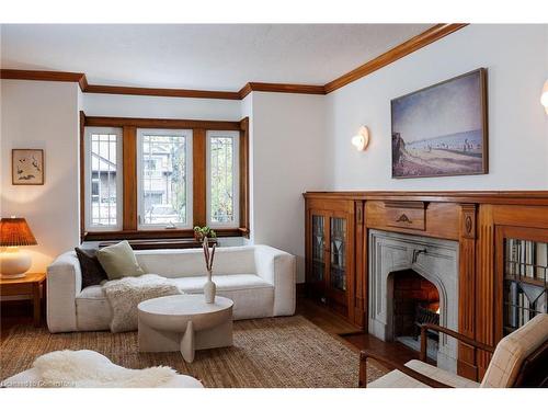 28 Eleventh Street West Street, Toronto, ON - Indoor Photo Showing Living Room With Fireplace