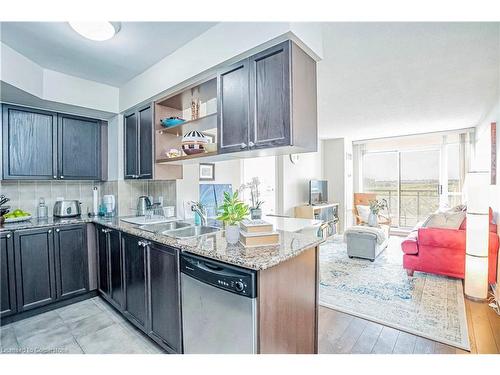 412-2365 Central Park Drive, Oakville, ON - Indoor Photo Showing Kitchen With Double Sink