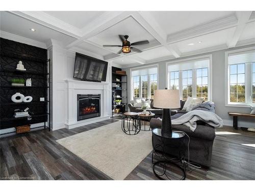 321312 Con Road 6-7 Road, Grand Valley, ON - Indoor Photo Showing Living Room With Fireplace