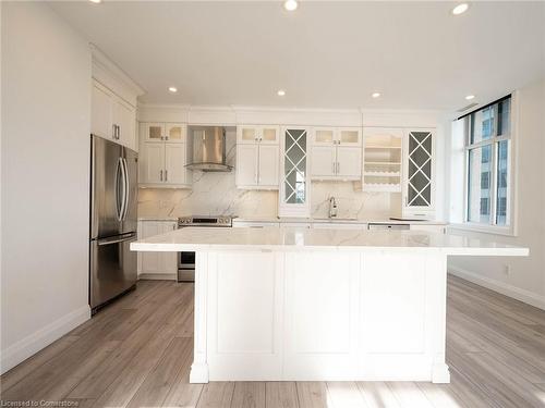 1101-36 James Street, Hamilton, ON - Indoor Photo Showing Kitchen With Upgraded Kitchen