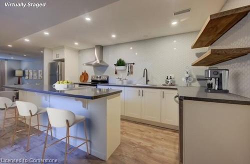 #Bsmnt-18 Jay Court, Kitchener, ON - Indoor Photo Showing Kitchen With Upgraded Kitchen