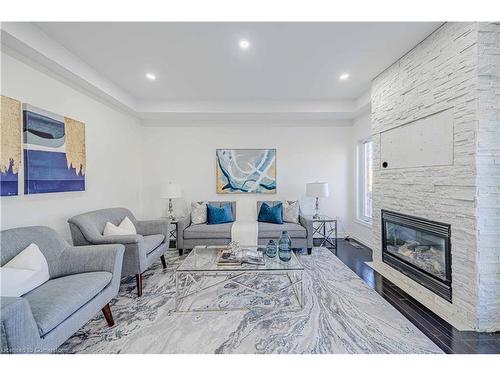 1224 Bonin Crescent, Milton, ON - Indoor Photo Showing Living Room With Fireplace