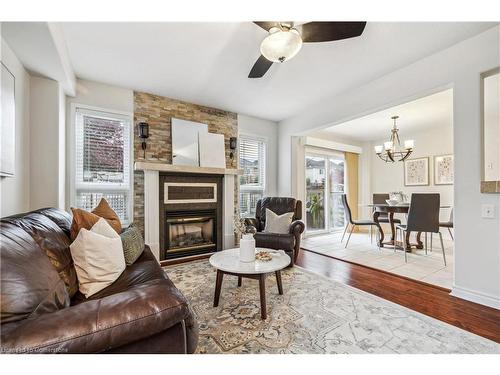 76 Griffiths Avenue, Cambridge, ON - Indoor Photo Showing Living Room With Fireplace