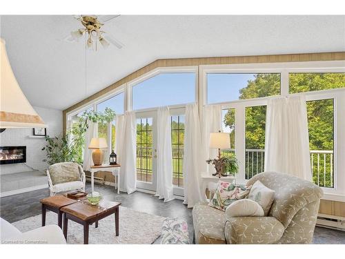 283 Rainbow Ridge, Kawartha Lakes, ON - Indoor Photo Showing Living Room With Fireplace