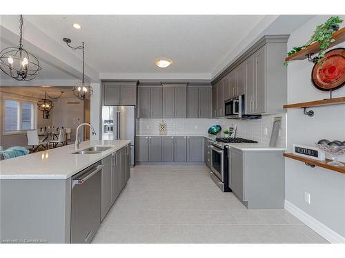 131 Freure Drive, Cambridge, ON - Indoor Photo Showing Kitchen With Double Sink With Upgraded Kitchen