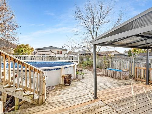 32 Donker Drive, St. Thomas, ON - Outdoor With Above Ground Pool With Deck Patio Veranda