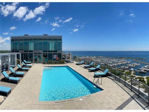 102-11 Bronte Road, Oakville, ON - Outdoor With In Ground Pool With View