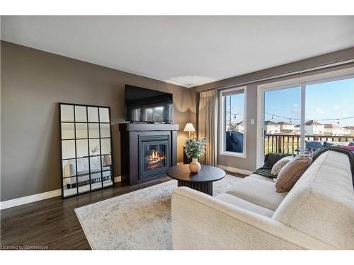 27 Red Clover Crescent, Kitchener, ON - Indoor Photo Showing Living Room With Fireplace