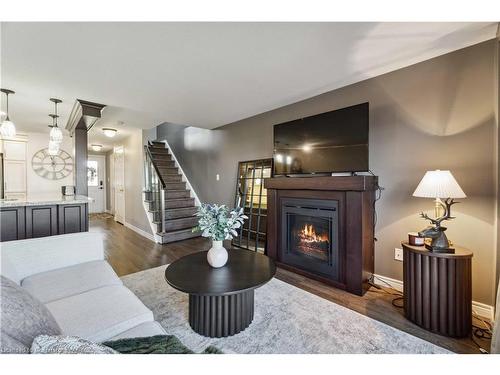 27 Red Clover Crescent, Kitchener, ON - Indoor Photo Showing Living Room With Fireplace