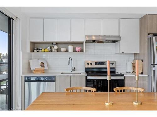 A316-1117 Cooke Blvd Boulevard, Burlington, ON - Indoor Photo Showing Kitchen With Stainless Steel Kitchen With Upgraded Kitchen