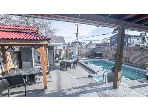 252 Walter Avenue N, Hamilton, ON - Outdoor With In Ground Pool