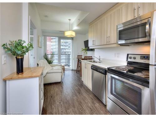 901-160 King Street N, Waterloo, ON - Indoor Photo Showing Kitchen With Stainless Steel Kitchen With Double Sink