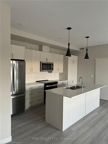 302-119 Lincoln Street, Welland, ON - Indoor Photo Showing Kitchen With Double Sink