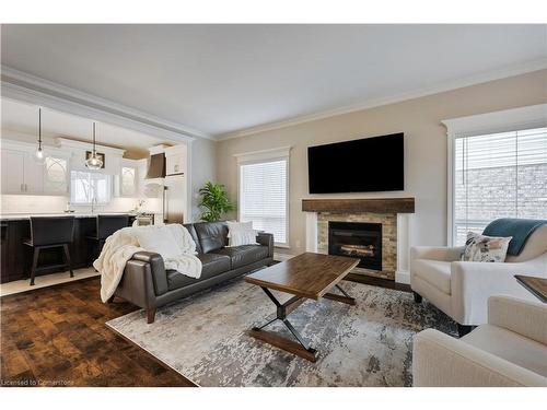 91 Biscayne Crescent, Orangeville, ON - Indoor Photo Showing Living Room With Fireplace