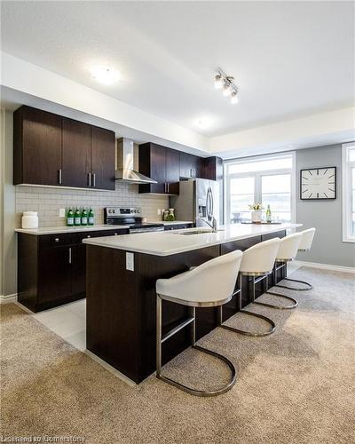 66 Wheat Lane, Kitchener, ON - Indoor Photo Showing Kitchen With Upgraded Kitchen